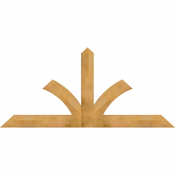 Ekena Millwork Richland Rough Sawn Timber Gable Bracket, Western Red Cedar, 84"W x 38"H x 2"D x 6"F, 11/12 Pitch GBW084X38X0206RIC00RWR - main